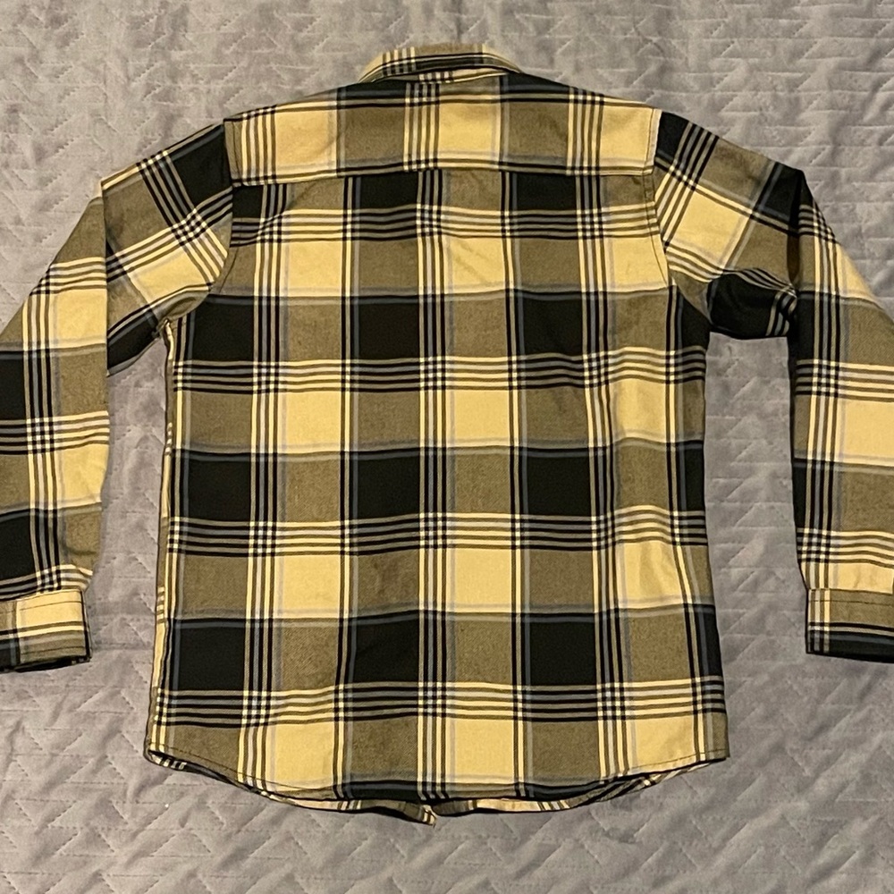 Dixxon youth division‎ flannel shirt size medium black/yellow NWOT - Picture 2 of 11